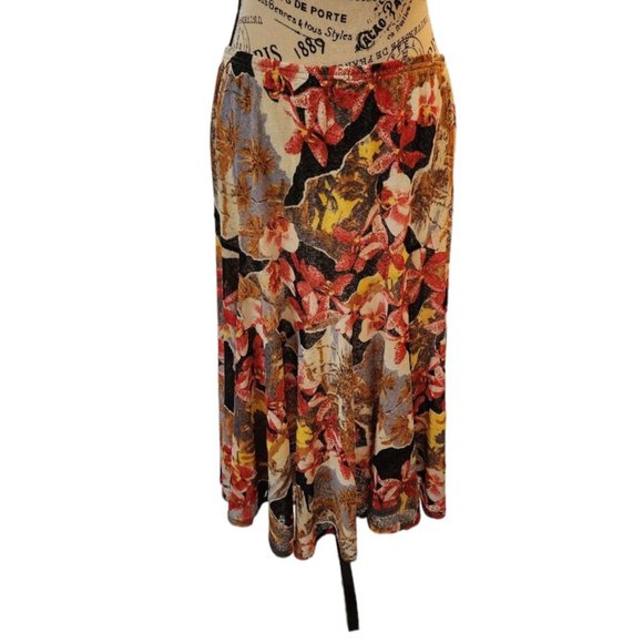 Women's loose skirt and blouse with floral print. Size M - Picture 6 of 14